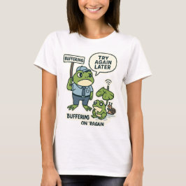 Grappig IT Frog T-Shirt – "Buffering" Sign