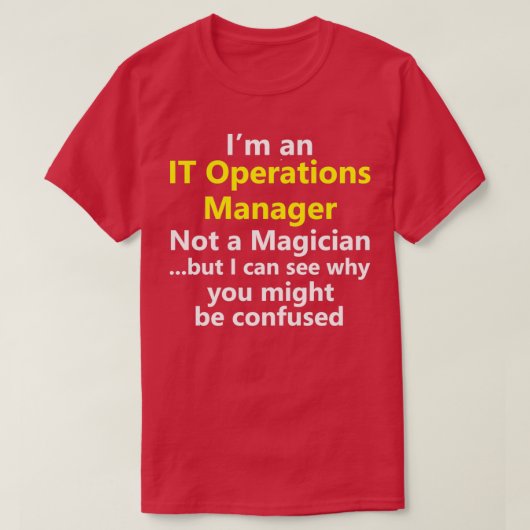 Grappig IT Manager-loopbaaninformatietechnologie T-shirt (Design voorkant)