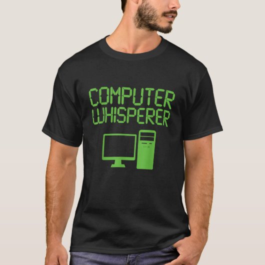 Grappig IT Nerd Computer Whisperer Genius T-shirt (Voorkant)