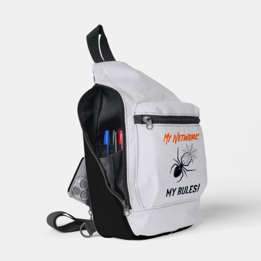 Grappig IT Netwerkbeheerder Humor Cadeau Sling Bag (Open)