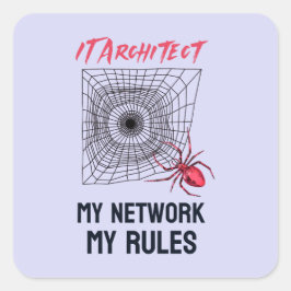 Grappig IT Netwerkbeheerder Humor Cadeau Vierkante Sticker