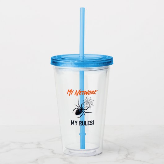Grappig IT Netwerkbeheerder Humor Geschenk Acryl Drinkbeker (Voorkant)