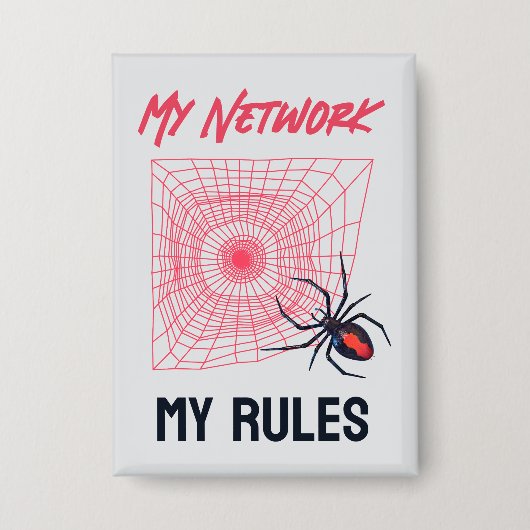 Grappig IT Netwerkbeheerder Humor Geschenk Button (Voorkant)