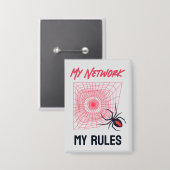 Grappig IT Netwerkbeheerder Humor Geschenk Button (Voorkant / Achterkant)