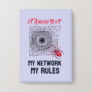 Grappig IT Netwerkbeheerder Humor Geschenk Button
