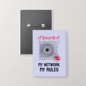 Grappig IT Netwerkbeheerder Humor Geschenk Button (Voorkant / Achterkant)