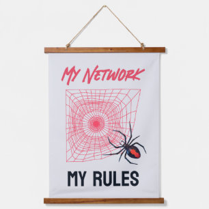 Grappig IT Netwerkbeheerder Humor Geschenk Hangend Wandkleed