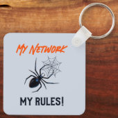 Grappig IT Netwerkbeheerder Humor Geschenk Sleutelhanger (Achterkant)