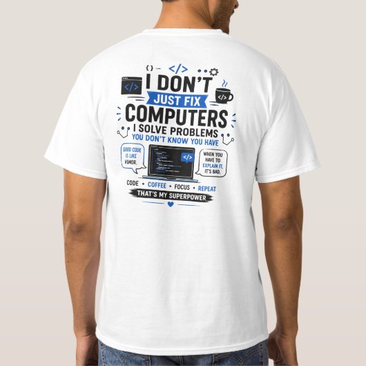 Grappig IT-professional ontwerp - IT-coderingscita T-shirt (Achterkant)