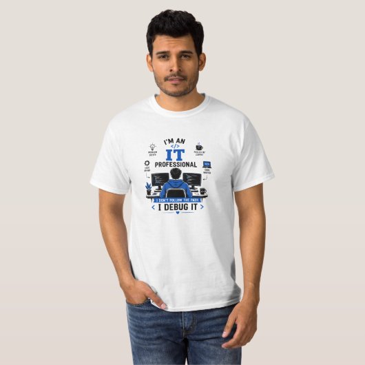 Grappig IT-professional ontwerp - IT-coderingscita T-shirt (Voorkant volledig)