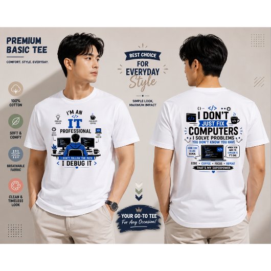 Grappig IT-professional ontwerp - IT-coderingscita T-shirt