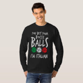 Grappig Italiaans Bocce Italia Pride Boccia Bowlin T-shirt (Voorkant volledig)