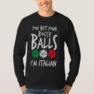 Grappig Italiaans Bocce Italia Pride Boccia Bowlin T-shirt
