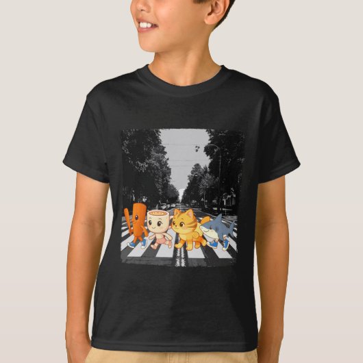 Grappig Italiaans Brainrot Meme Karakter Oversteek T-shirt (Voorkant)