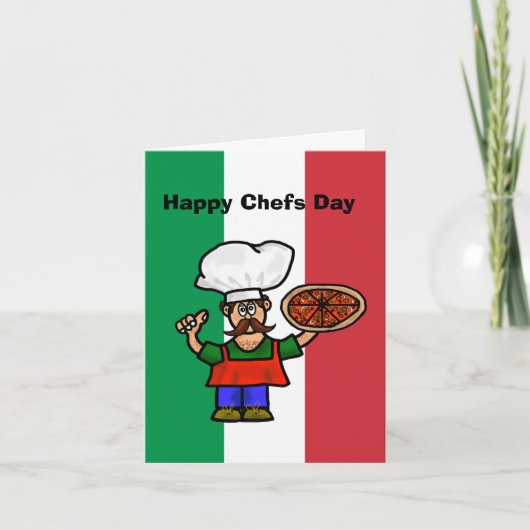 Grappig Italiaans Cook Chefs Day Kaart (Voorkant)