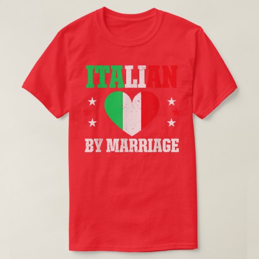 Grappig Italiaans door huwelijk tussen echtgenote T-shirt (Design voorkant)