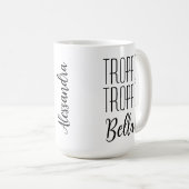 Grappig Italiaans Gezegde Troppo Bella met naam Koffiemok (Voorkant rechts)