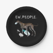 grappig italiaans hondenliefhebber cadeautje papieren bordje (Voorkant)