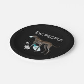 grappig italiaans hondenliefhebber cadeautje papieren bordje (Gekanteld)