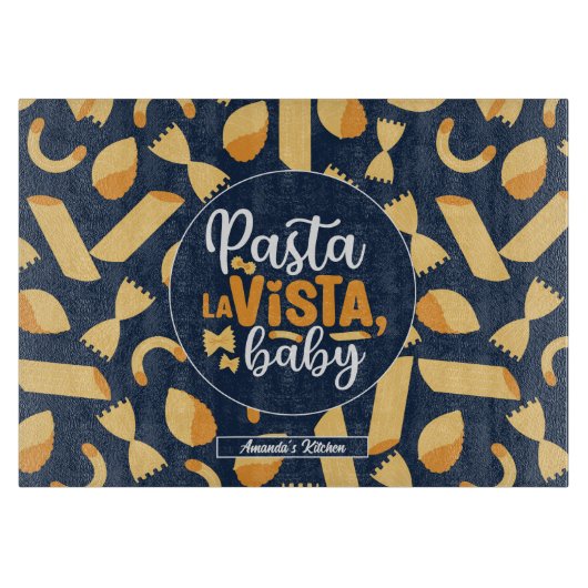 Grappig Italiaans  pasta La Vista Pattern Snijplank (Voorkant)