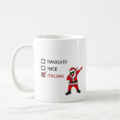 Grappig Italiaans Santa stout leuk Koffiemok (Links)