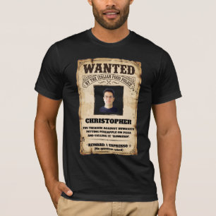 Grappig Italiaans Voedsel Politie Gezocht Poster A T-shirt