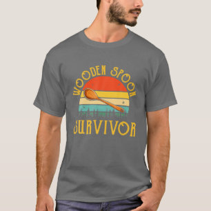 Grappig Italiaans Wooden Spoons Survivor  Retro T-shirt
