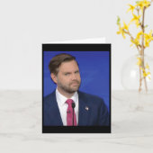 Grappig J.d Vance Meme Vice President Debat Face Kaart (Gele Bloem)