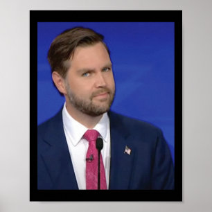 Grappig J.d Vance Meme Vice President Debat Face Poster