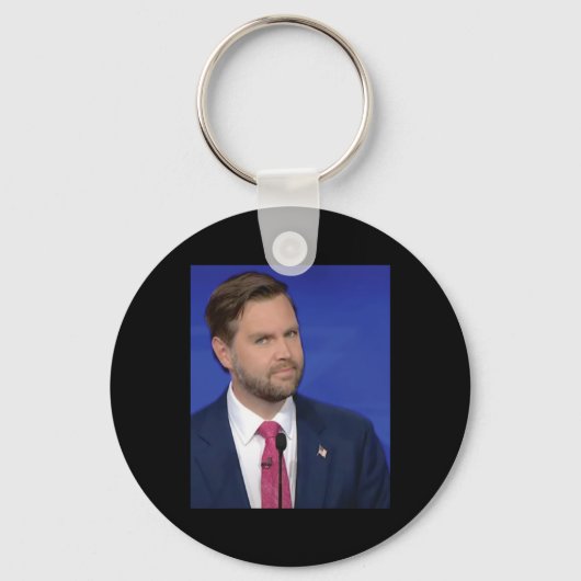 Grappig J.d Vance Meme Vice President Debat Face Sleutelhanger (Voorkant)