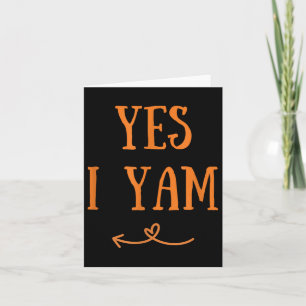 Grappig Ja Ik Yam Thanksgiving Herfst Oogstpaar M Kaart
