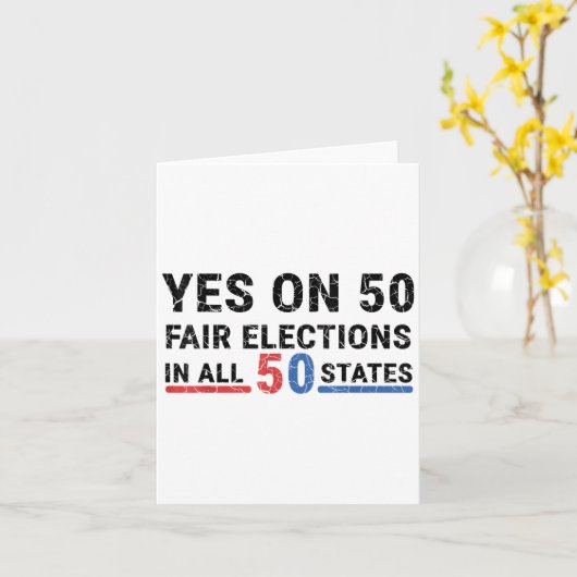 Grappig ja op 50 eerlijke verkiezingen in alle 50  kaart (Gele Bloem)