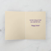 Grappig  jaar 1920 vrouw met grote paasnet kaart (Binnen)