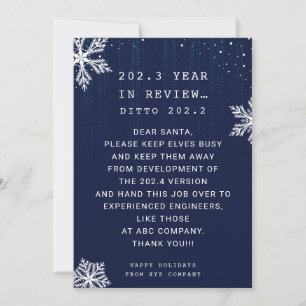 Grappig jaar in Review Engineer Business Christmas Feestdagenkaart