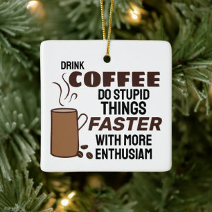 Grappig Jaar Koffie Kerst Ornament