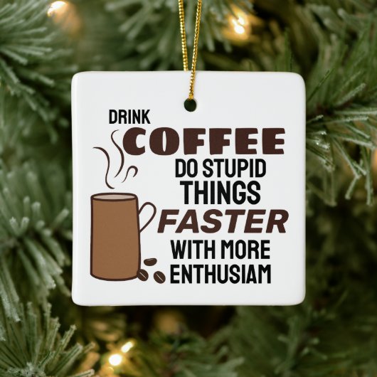 Grappig Jaar Koffie Kerst Ornament (Boom)