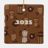 Grappig Jaar Koffie Kerst Ornament (Achterkant)