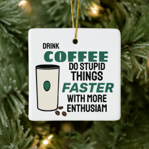 Grappig Jaar Koffie Kerst Ornament