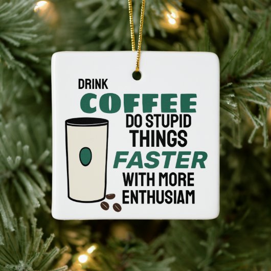 Grappig Jaar Koffie Kerst Ornament (Boom)