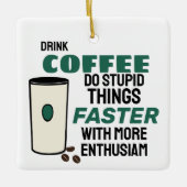 Grappig Jaar Koffie Kerst Ornament (Voorkant)