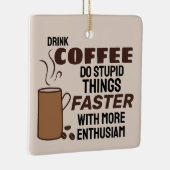 Grappig Jaar Koffie Kerst Ornament (Rechts)