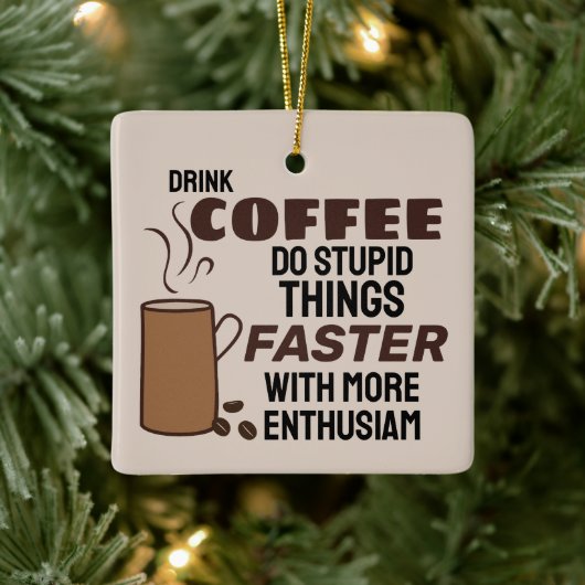 Grappig Jaar Koffie Kerst Ornament (Boom)