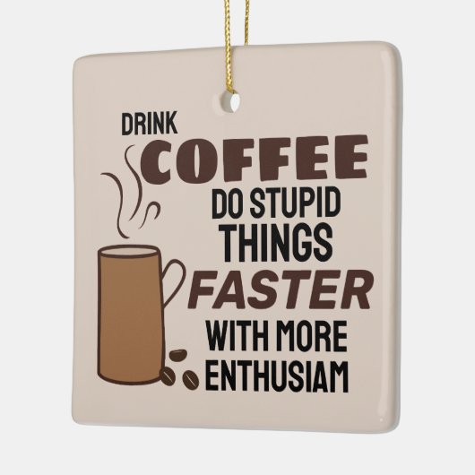Grappig Jaar Koffie Kerst Ornament (Links)