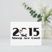 Grappig Jaar van de Schaap Ram Geit 2015 Feestdagenkaart (Staand voorkant)