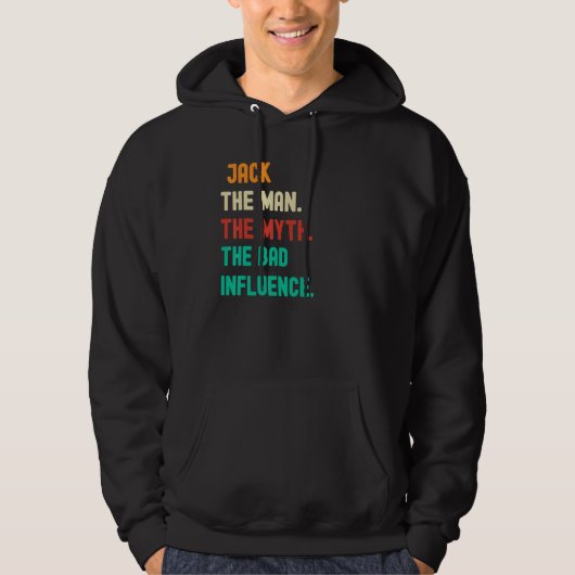 Grappig. Jack. Het Man. De mythe. De slechte invlo Hoodie (Voorkant)