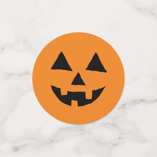 Grappig Jack O Lanter Halloween Art Simple Jack O Confetti (Kleine voorkant)