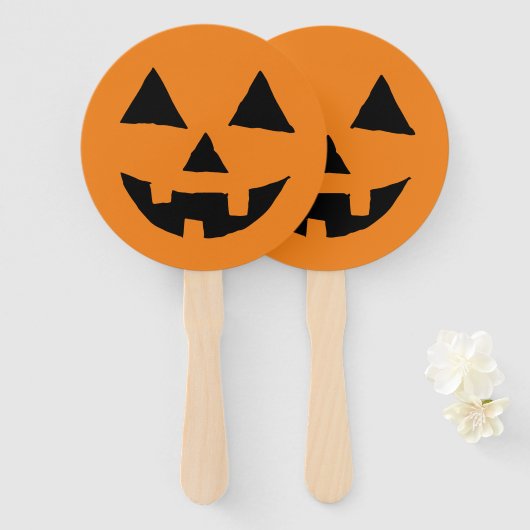 Grappig Jack O Lanter Halloween Art Simple Jack O Handwaaier (Voorkant en achterkant)