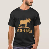 Grappig Jagen Graphic Moose-Aholic Vrouwen Mannen  T-shirt (Voorkant)