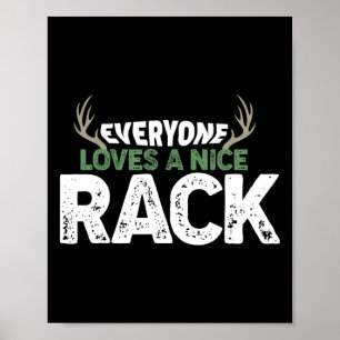 Grappig jagen mooi rek gewei herten jager Humor Poster