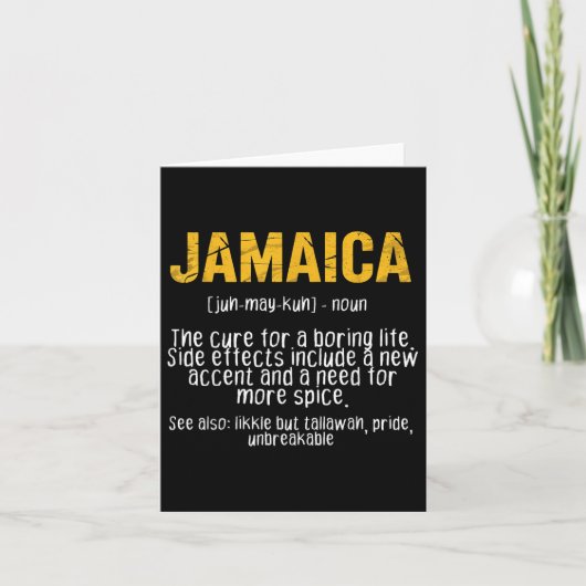 Grappig Jamaica Definition Gezegde Jamaicaans Pato Kaart (Voorkant)